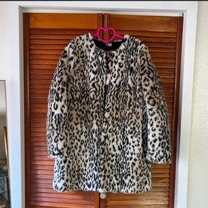 H&M Collarless Leopard Coat 12